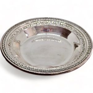 Vintage Reed & Barton Silver Plate #1203 Round Serving Bowl 6" Dia Border Trim